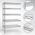 Thumbnail image #3 for Eagle Group 5-Tier Add-On Chrome-Plated Wire Shelving Unit, 30-Inch W x 24-Inch D x 74-Inch H