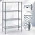 Thumbnail image #3 for EAGLEbrite 4-Tier Stationary Wire Starter Shelving Unit, 36 x 21 x 74 Inches, Zinc Finish