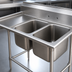 Thumbnail image #3 for Advance Tabco Regaline 2-Compartment Sink with Left-Hand 24-Inch Drainboard, 20 x 20 Inch Bowls, 14 Gauge 304 Stainless Steel