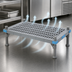 Thumbnail image #3 for Quantum Millenia Vented Top Polymer Platform Rack with Shelf and Posts, 48 x 24 x 14 Inches, Gray