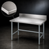 Thumbnail image #3 for Advance Tabco 108-Inch x 30-Inch 16-Gauge 430 Stainless Steel Work Table with 5-Inch Backsplash and Galvanized Base