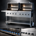 Thumbnail image #3 for Outdoor Propane BBQ Grill with 8 Burners, 2 Roll Domes, and 304 Stainless Steel Construction