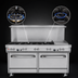 Thumbnail image #3 for Southbend Ultimate 60-Inch Gas Restaurant Range with 5 Burners, 24-Inch Griddle/Broiler and 2 Convection Ovens