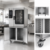 Thumbnail image #3 for Convotherm Fully Enclosed Stainless Steel Oven Stand with Double Doors, Casters and 14 Pairs of Shelf Rails for C4 6.20 & 10.20