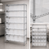 Thumbnail image #3 for Quantum 36-Inch Wide Chrome Bin Wire Shelving System with 8 Shelves and 28 Clear Bins