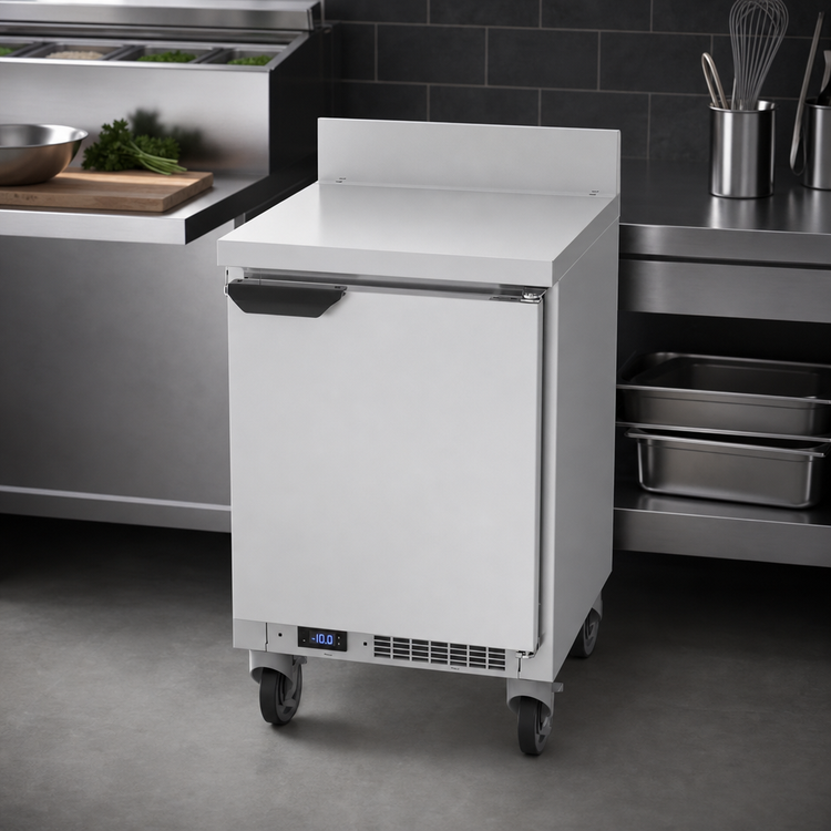 Product image #4 for Beverage-Air 20-Inch Wide One-Section Worktop Freezer with Solid Door and 4-Inch Backsplash