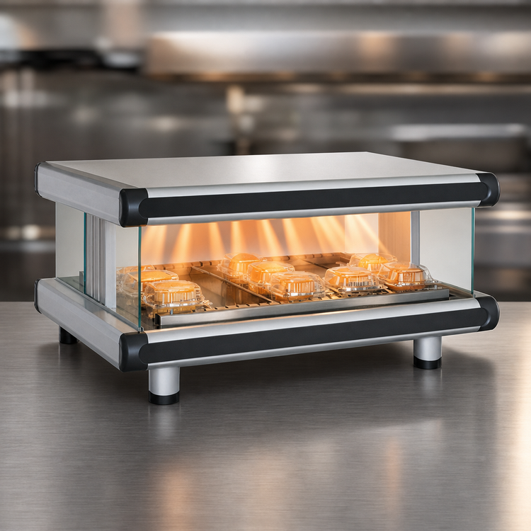 Product image #3 for Hatco Glo-Ray Designer Horizontal Countertop Hot Food Display Warmer with Shelf and Infrared Heat
