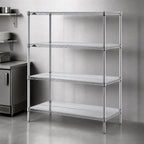 Thumbnail image #3 for Metro Super Erecta N466BR Stationary Starter Wire Shelving Unit, 4 Shelves, Zinc Finish, 60"W x 21"D x 63"H