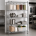 Thumbnail image #3 for EAGLEbrite Red-i-Pak 4-Tier Stationary Wire Shelving Unit, 36W x 24D x 74H, Zinc Finish