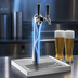 Thumbnail image #3 for Perlick Lucky Countertop Glycol-Cooled Dual-Faucet Draft Beer Tower, Polished Chrome