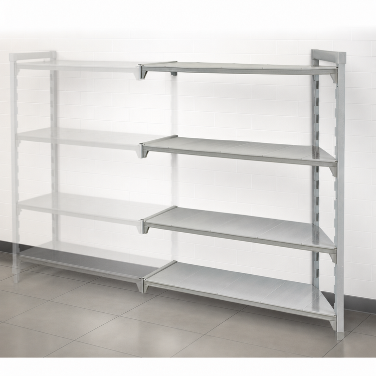Product image #4 for Camshelving Premium 24-Inch x 72-Inch x 84-Inch 4-Shelf Solid Add-On Polymer Shelving Unit
