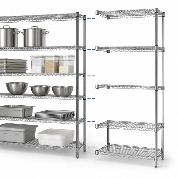 Product image #3 for Metro Super Erecta Chrome-Plated Add-On Wire Shelving Unit, 24 x 21 x 63 Inches, 4 Shelves