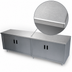 Thumbnail image #3 for Advance Tabco Enclosed Work Table with Cabinet Base and Hinged Doors, 84 x 24 Inches, 14 Gauge 304 Stainless Steel Top