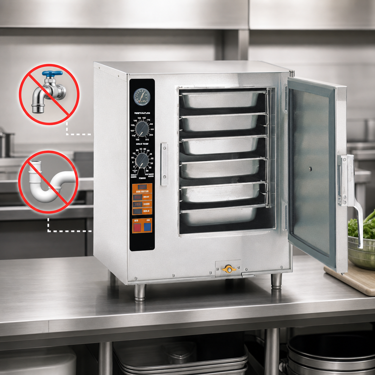 Product image #3 for Groen Intek Boilerless Connectionless Electric Countertop Convection Steamer, 6-Pan Capacity