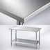 Thumbnail image #3 for Turbo Air 30 Inch x 30 Inch Corner Stainless Steel Work Table with Adjustable Undershelf