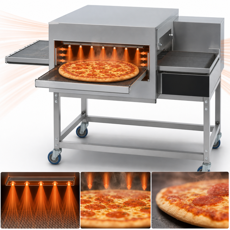Product image #3 for Lincoln Impinger II Front-Loading Single-Deck Electric Conveyor Pizza Oven, 56-Inch Wide, 240V, 3-Phase