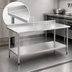 Thumbnail image #3 for BlendPort Deluxe Series Stainless Steel Work Table with Backsplash and Undershelf, 30 x 24 Inches