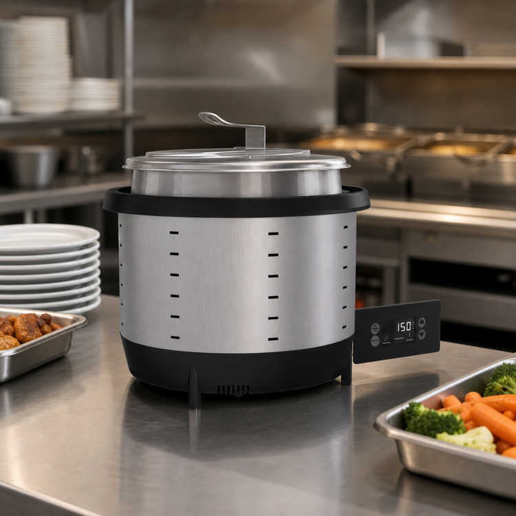 Product image #4 for Vollrath Mirage 11 Qt Round Drop-In Induction Rethermalizer with Hinged Cover
