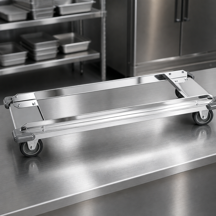 Product image #3 for Quantum Chrome-Plated Dolly Frame, 60-Inch W x 24-Inch D, Casters Not Included