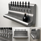 Thumbnail image #3 for Perlick Corporation 3076-8 8-Faucet Modular Stainless Steel Wall-Mount Air-Cooled Draft Beer Dispensing Tower