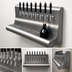 Thumbnail image #3 for Perlick 8-Faucet Modular Stainless Steel Wall-Mount Air-Cooled Draft Beer Dispensing Tower