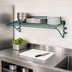Thumbnail image #3 for Eagle Snap-n-Slide 60-Inch Wall-Mounted Wire Shelf, 12-Inch Deep, Blue-Green Epoxy Finish, 175 lb Capacity