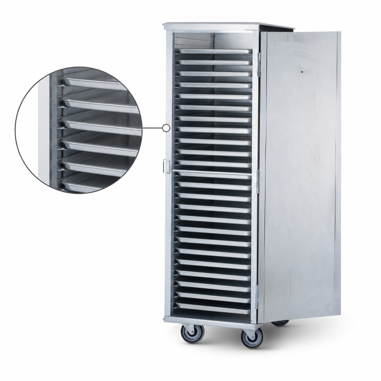 Product image #3 for Dinex Standard Non-Insulated Aluminum Transport Cabinet for 36 Full-Size Sheet Pans