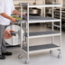 Thumbnail image #3 for Fermostock 4-Tier Mobile Perforated Polymer Shelving Unit, 42