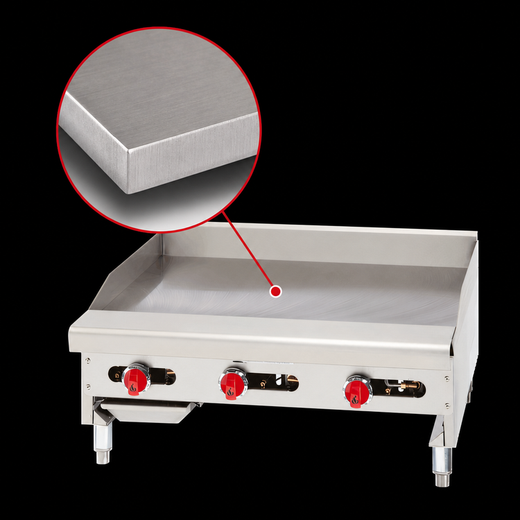Product image #3 for American Range 60-Inch Gas Countertop Griddle with Manual Controls, 24-Inch Cooking Depth