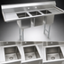 Thumbnail image #3 for Advance Tabco 3-Compartment Convenience Store Sink with Dual Drainboards and Open Frame Base, 70-Inch, 304 Stainless Steel