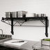 Thumbnail image #3 for Quantum Wall-Mounted Cantilever Single Shelf Unit, 48 x 12 Inch, Black Epoxy Antimicrobial Finish