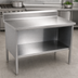 Thumbnail image #3 for John Boos Open Front Enclosed Base Stainless Steel Work Table, 132 x 30 Inches