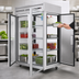 Thumbnail image #3 for Everest Refrigeration 49-5/8-Inch Wide Two-Section Pass-Thru Reach-In Refrigerator, 48 Cu. Ft., Stainless Steel, Glass Front/Solid Rear Doors