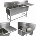 Thumbnail image #3 for John Boos Pro-Bowl 3-Compartment Sink with 24-Inch Right-Hand Drainboard, 24
