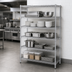 Thumbnail image #3 for Heavy Duty 5-Tier Stationary Wire Shelving Unit, 24 x 24 Inches, Chrome Finish