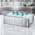 Thumbnail image #3 for Cal-Mil Squared Complete Rectangular Stainless Steel Ice Housing with Clear Polycarbonate Pan