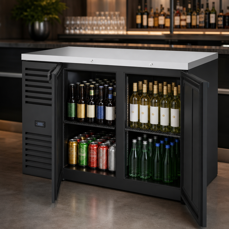 Product image #3 for True TBR48-RI Two-Section 48-Inch Refrigerated Back Bar Cooler