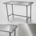 Thumbnail image #3 for Advance Tabco 72-Inch x 30-Inch 16-Gauge 430 Stainless Steel Work Table with 1-1/2-Inch Rear Up-Turn