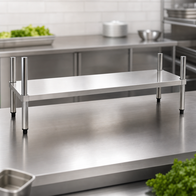 Product image #3 for 96-Inch x 30-Inch Stainless Steel Undershelf for Work Table (Fits Model 19147) - NSF