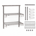 Thumbnail image #3 for Metro SmartWall Wall-Mounted Two-Shelf Shelving Starter Kit, Metroseal Gray