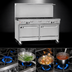 Thumbnail image #3 for Southbend Ultimate 60-Inch Gas Restaurant Range with 4 Pyromax Burners, 24-Inch Griddle/Broiler, and 2 Convection Ovens