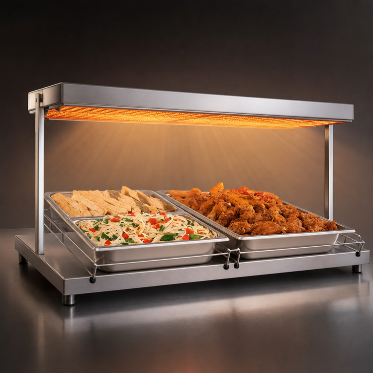 Product image #3 for Hatco Glo-Ray Freestanding Heated Shelf, 36 x 12 Inches, Stainless Steel Top