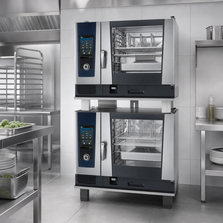 Product image #3 for RATIONAL iCombi Pro Double-Stack 6-Full-Size Natural Gas Combi Oven System, 208/240V, 1-Phase