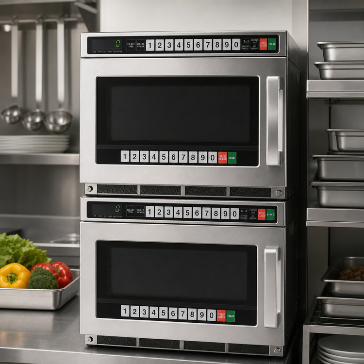 Product image #4 for Sharp TwinTouch R-CD1800M Heavy-Duty Commercial Microwave Oven, 1800 Watts, 0.75 Cu. Ft., Stainless Steel