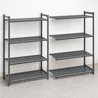 Thumbnail image #3 for Cambro Camshelving® Basics Plus CBA245464V4580 4-Tier Vented Polymer Add-On Shelving Unit, 24 x 54 x 64 in, Brushed Graphite