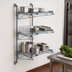 Thumbnail image #3 for Quantum Wall-Mounted Cantilever Wire Shelf Starter Unit with 3 Shelves, Gray Epoxy Finish