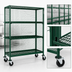 Thumbnail image #3 for Metro Super Erecta Mobile Wire Security Cage with Metroseal 3 Epoxy Coated Green Finish and Microban Protection, 40-3/4 x 21-1/2 x 68-1/2 Inches