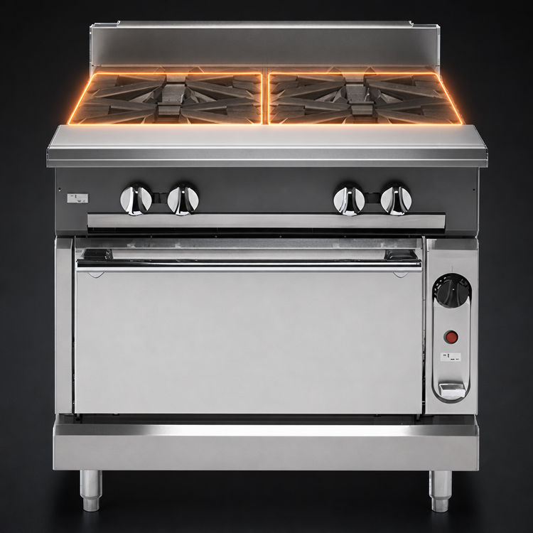 Product image #3 for Vulcan V Series 36 Inch Heavy Duty Gas Range with 2 Hot Tops and Convection Oven