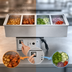 Thumbnail image #3 for Atlas Metal WCM-HP-4 4-Pan Hot/Cold Drop-In Food Well with Self-Contained Refrigeration