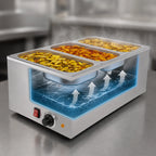Thumbnail image #3 for Koolmore CFW-3 3-Section Electric Countertop Food Warmer, 18 Qt., Stainless Steel, Wet or Dry Operation